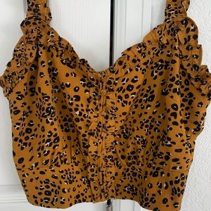 Ruffle Button Tank Top